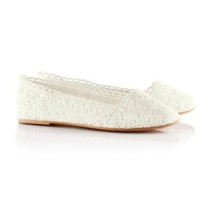 🌼H&M White Crochet Flats
